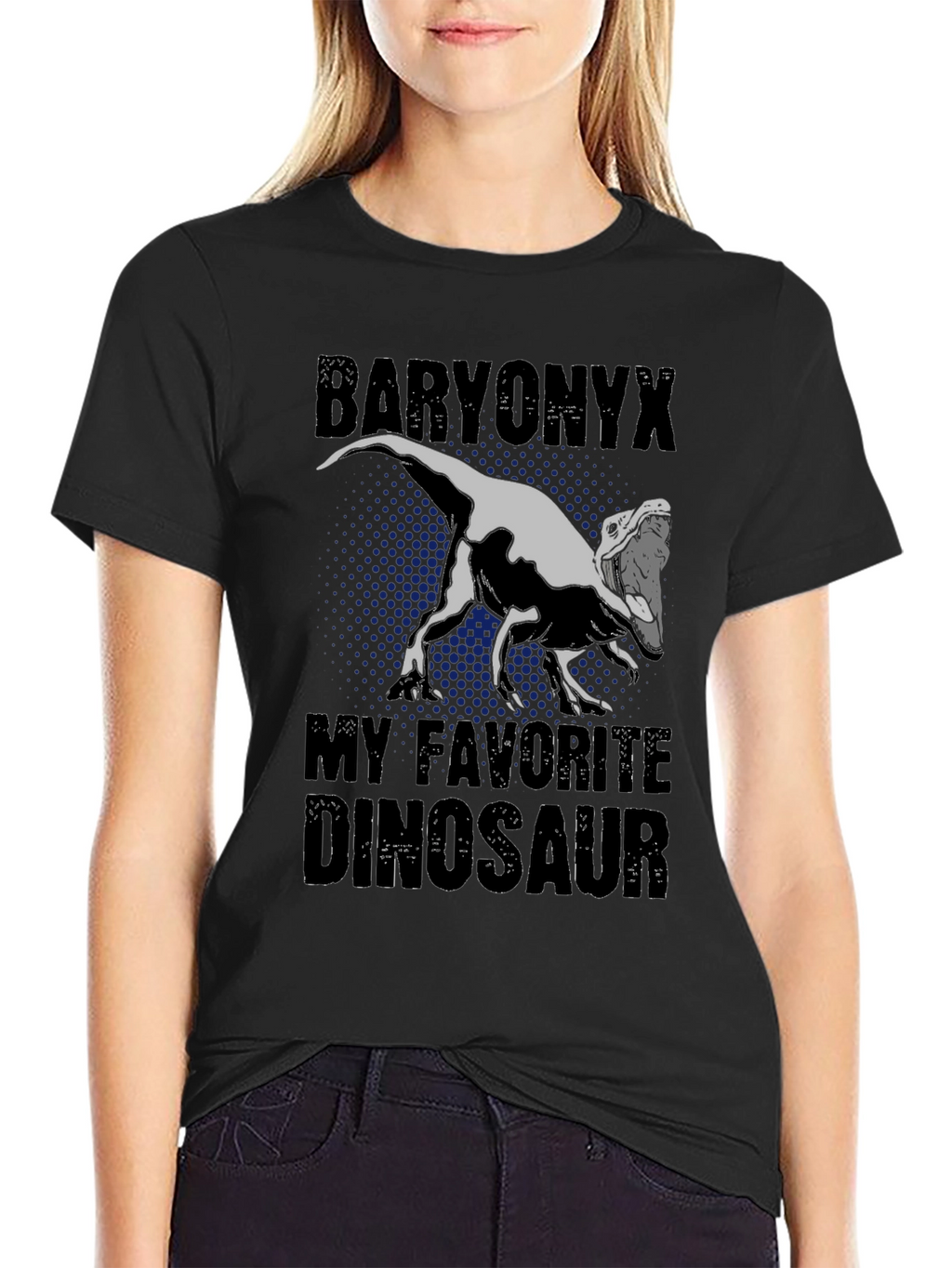 Baryonyx Dinosaur Graphic Tee - Black T-Shirt