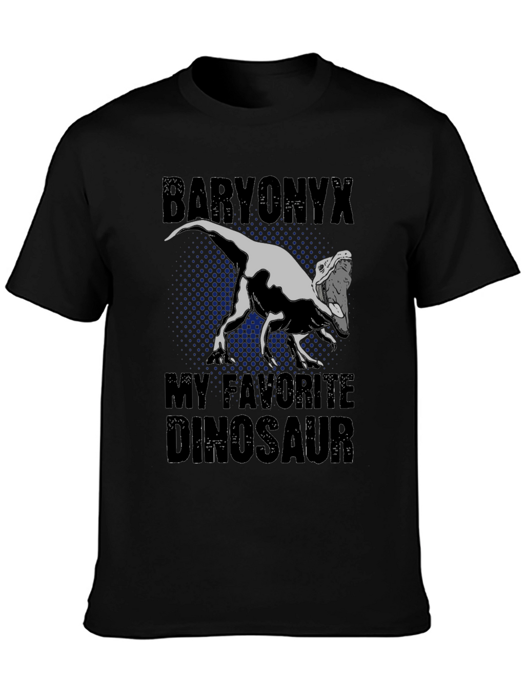 Baryonyx Dinosaur Graphic Tee - Black T-Shirt