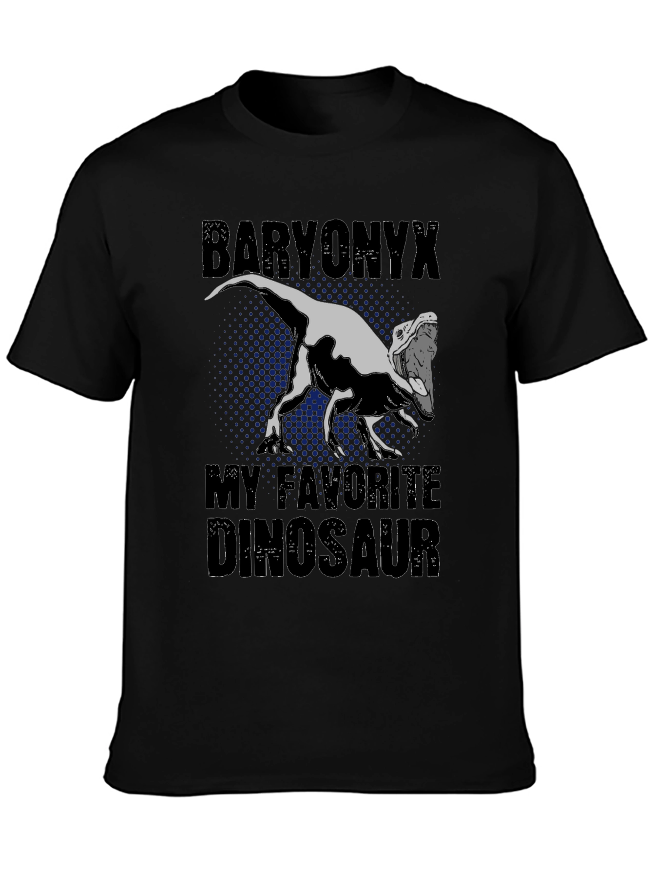 Baryonyx Dinosaur Graphic Tee - Black T-Shirt