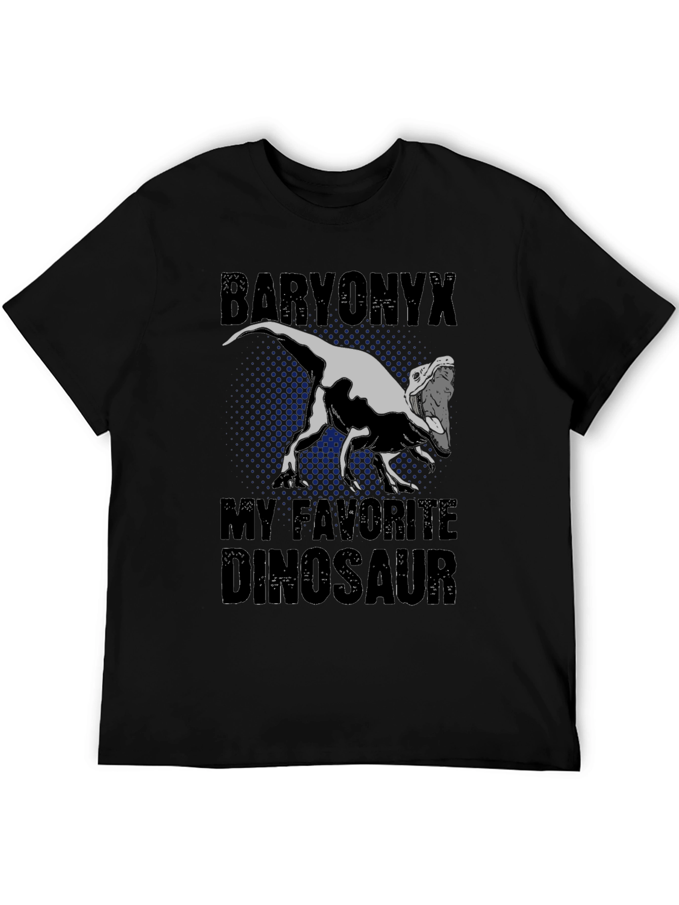 Baryonyx Dinosaur Graphic Tee - Black T-Shirt
