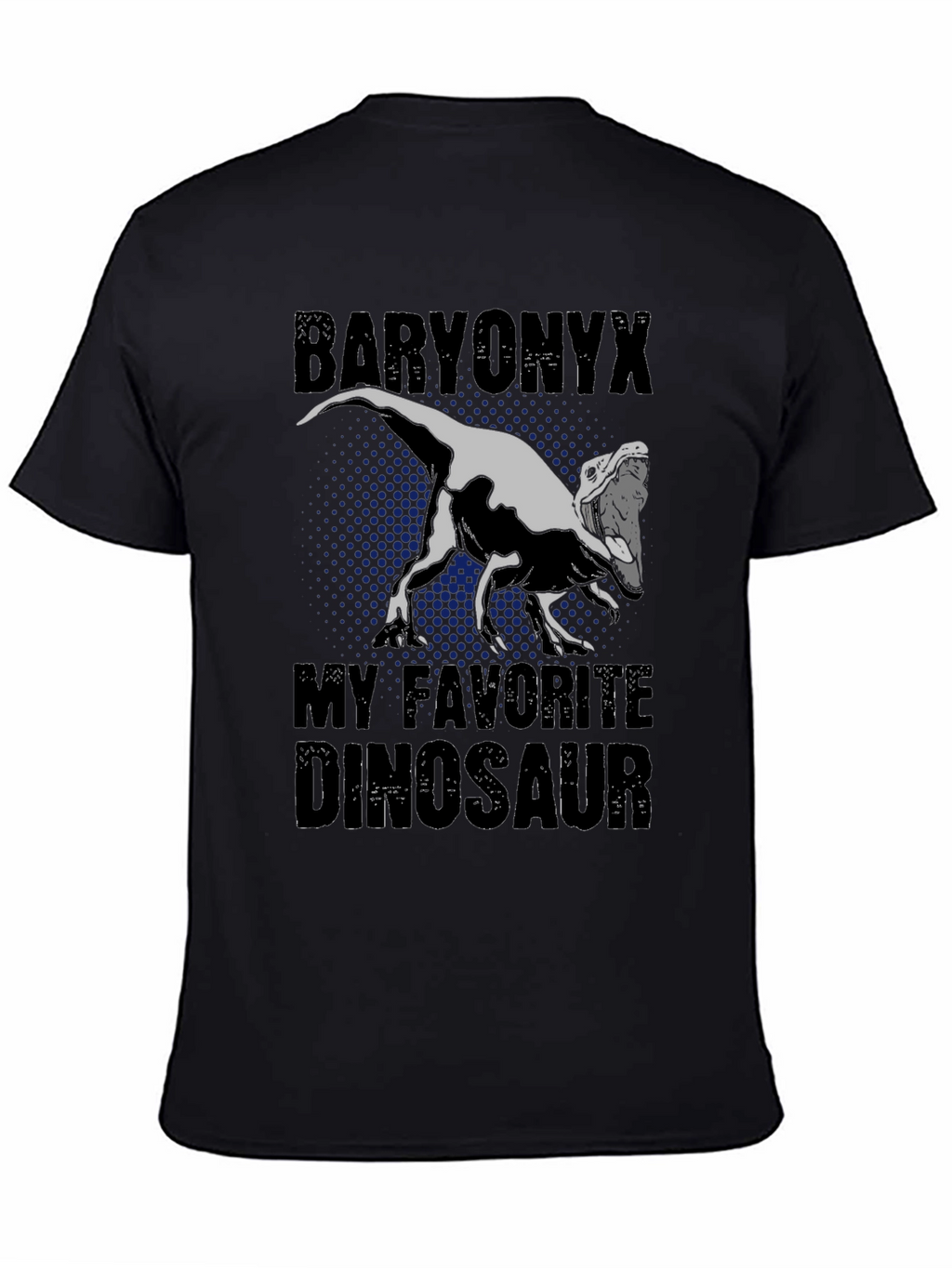 Baryonyx Dinosaur Graphic Tee - Black T-Shirt