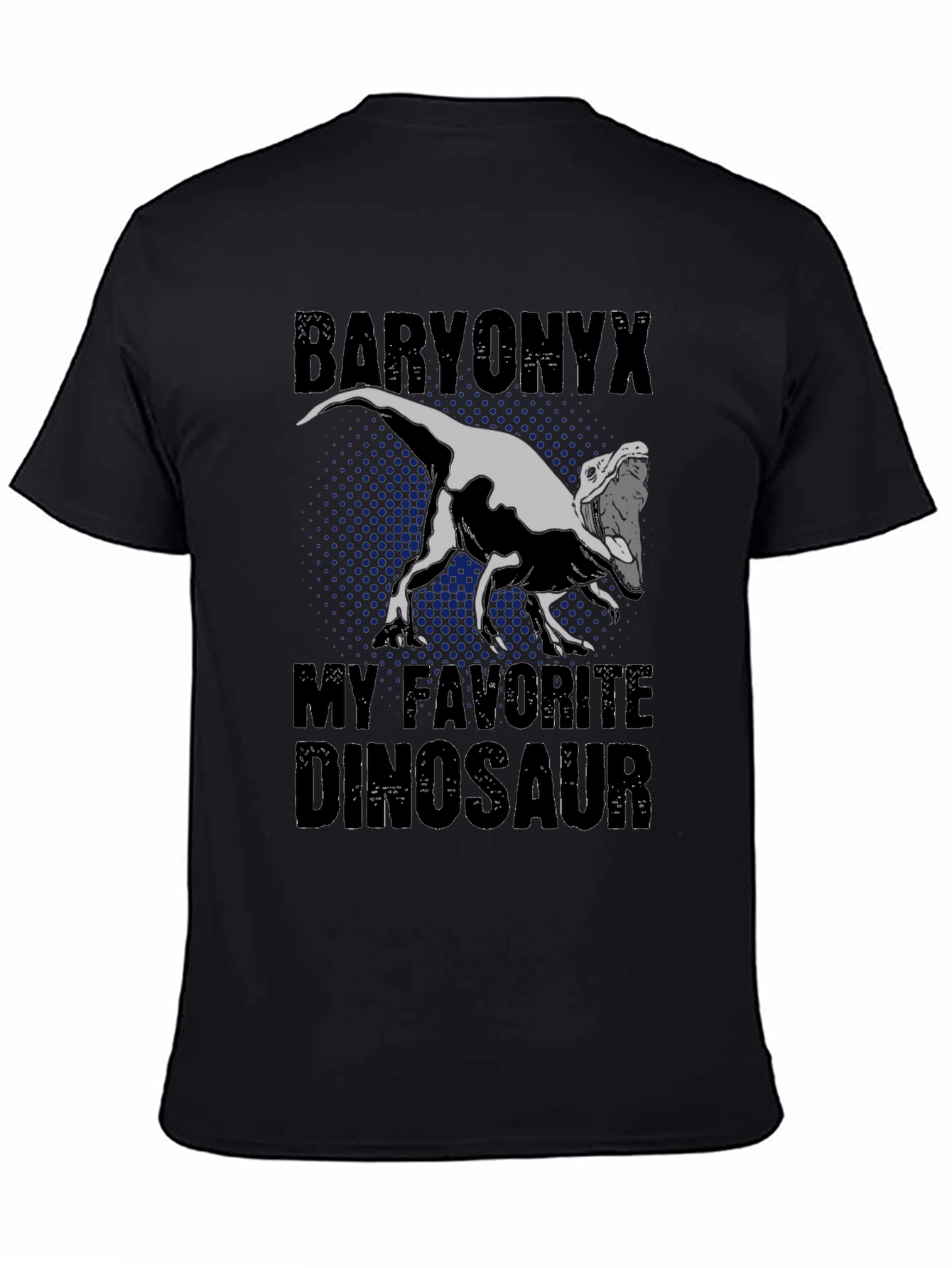 Baryonyx Dinosaur Graphic Tee - Black T-Shirt
