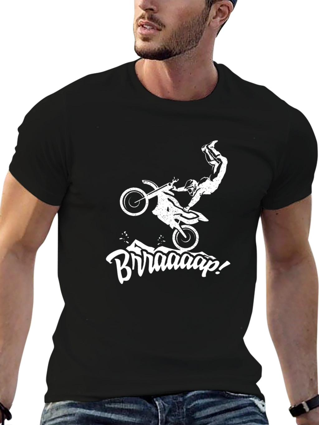 Motocross Stunt T-Shirt - Brraaap! Graphic Tee