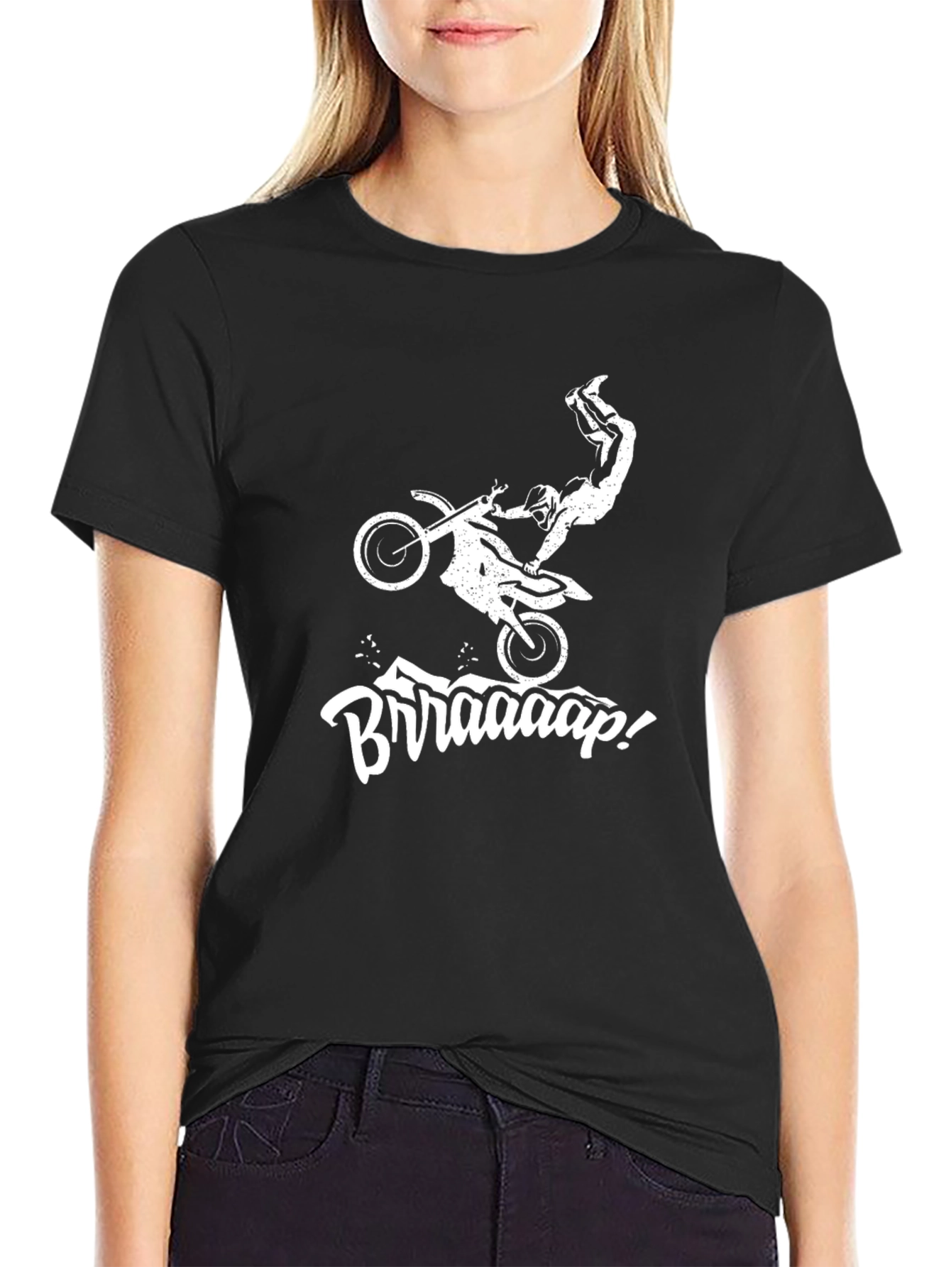 Motocross Stunt T-Shirt - Brraaap! Graphic Tee