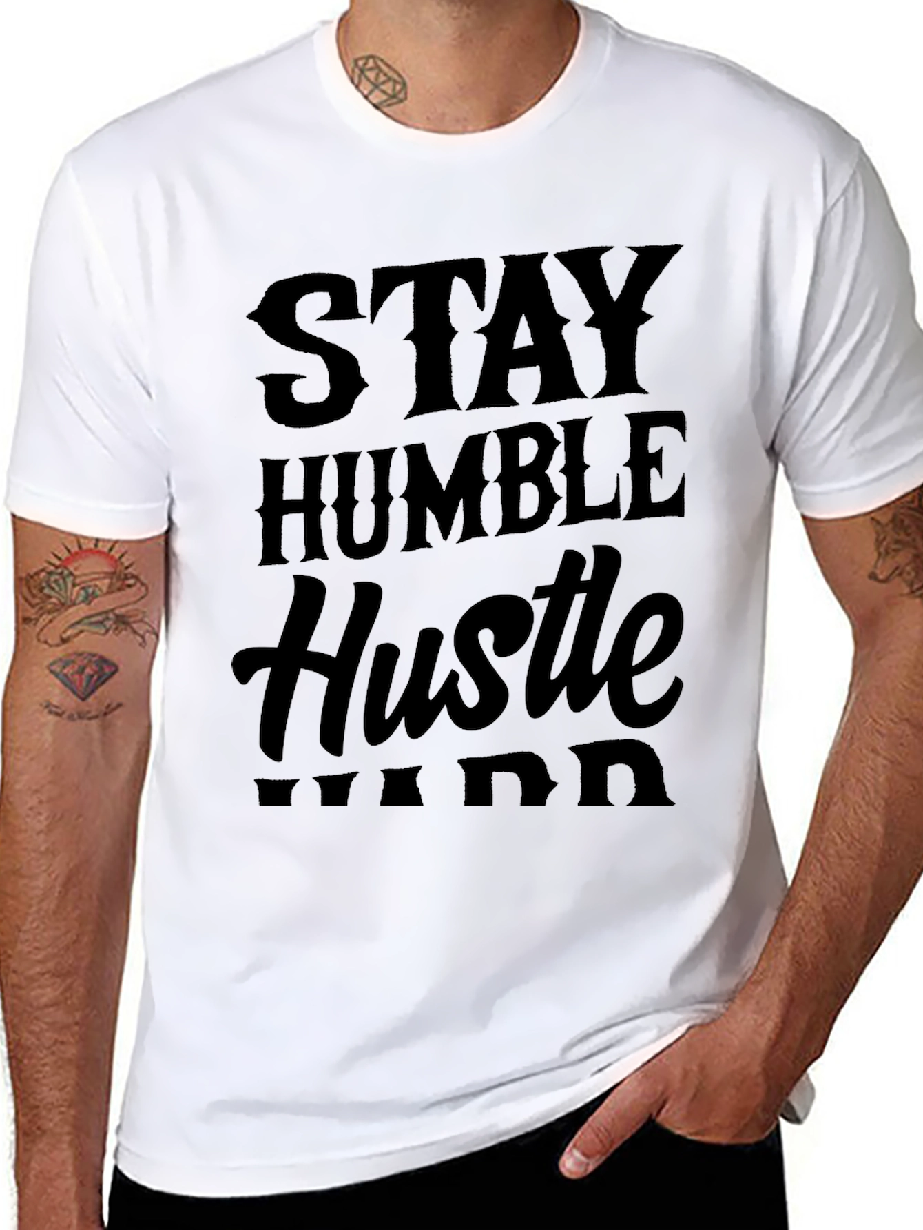Stay Humble Hustle Hard Black T-Shirt