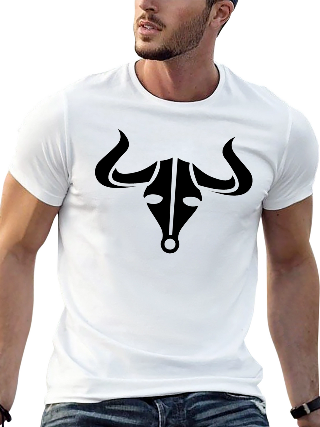 Black Bull Graphic Tee - Bold Statement Shirt
