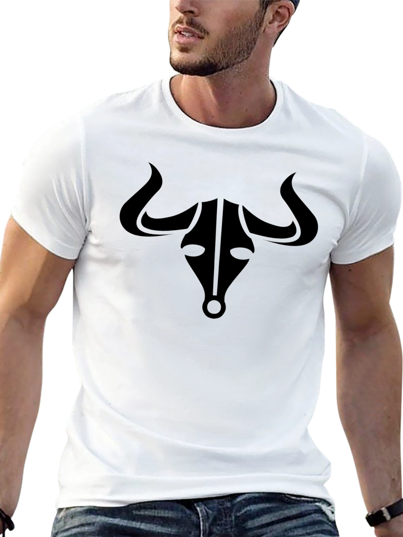 Black Bull Graphic Tee - Bold Statement Shirt
