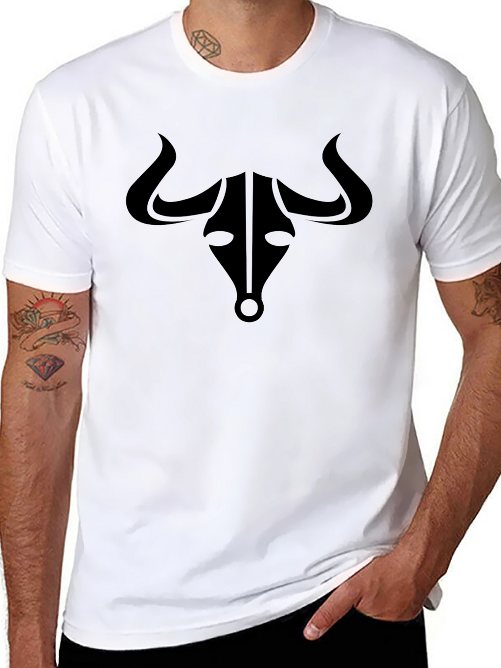 Black Bull Graphic Tee - Bold Statement Shirt