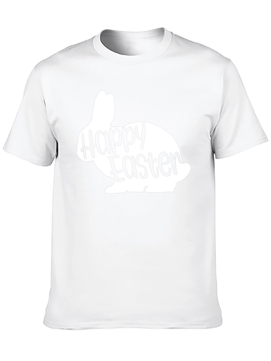 Happy Easter Bunny Silhouette Black T-Shirt