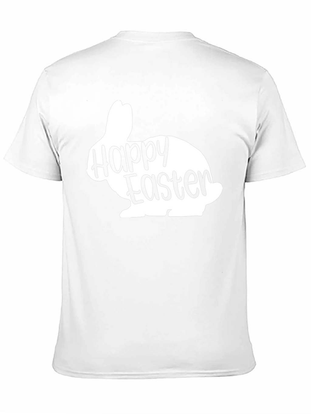 Happy Easter Bunny Silhouette Black T-Shirt