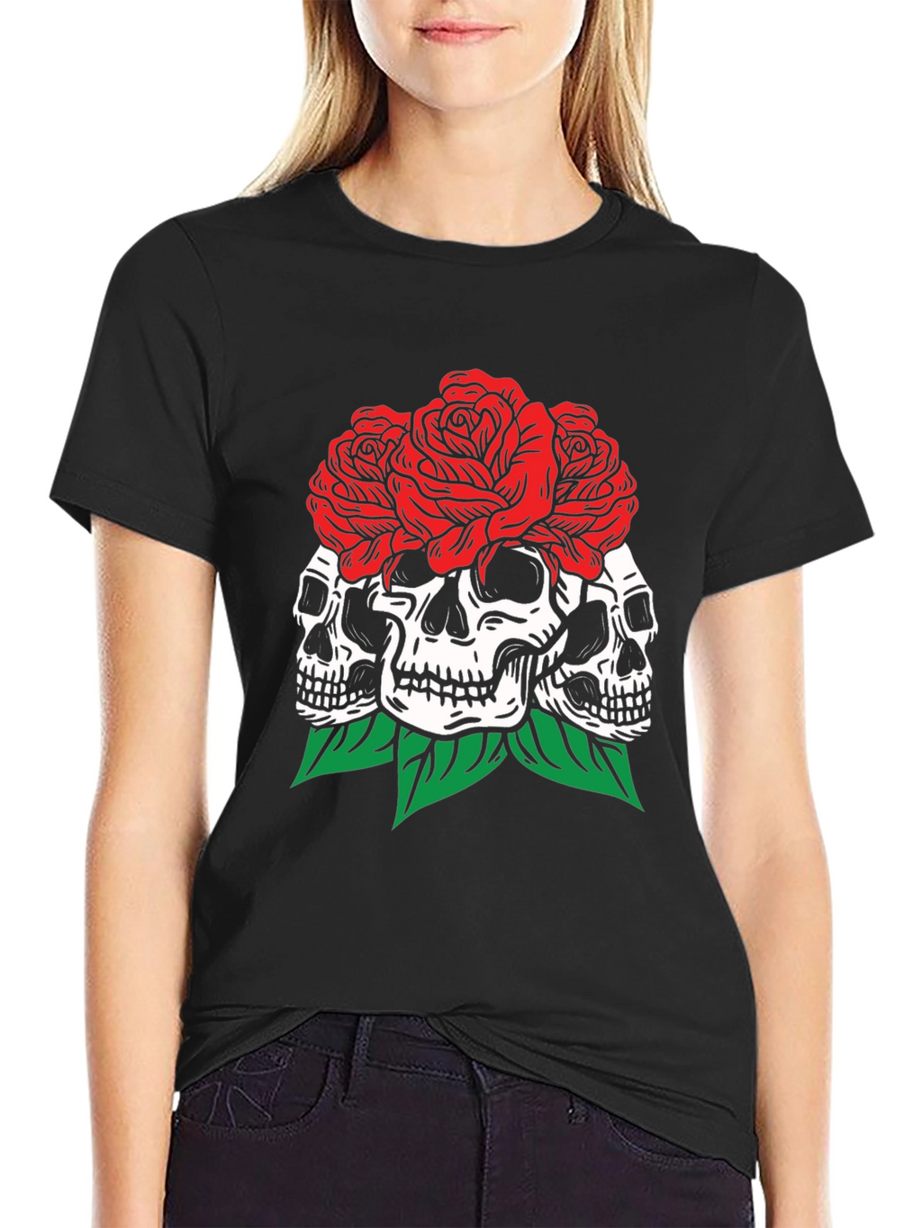 Skull & Roses Graphic T-Shirt