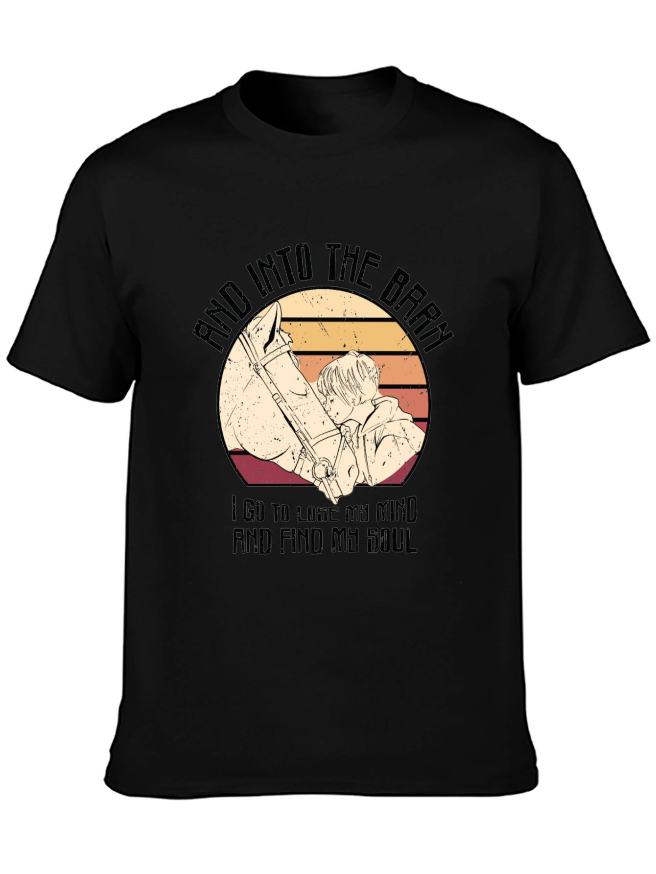 Horse Lover Graphic Tee - Find Your Soul in the Barn