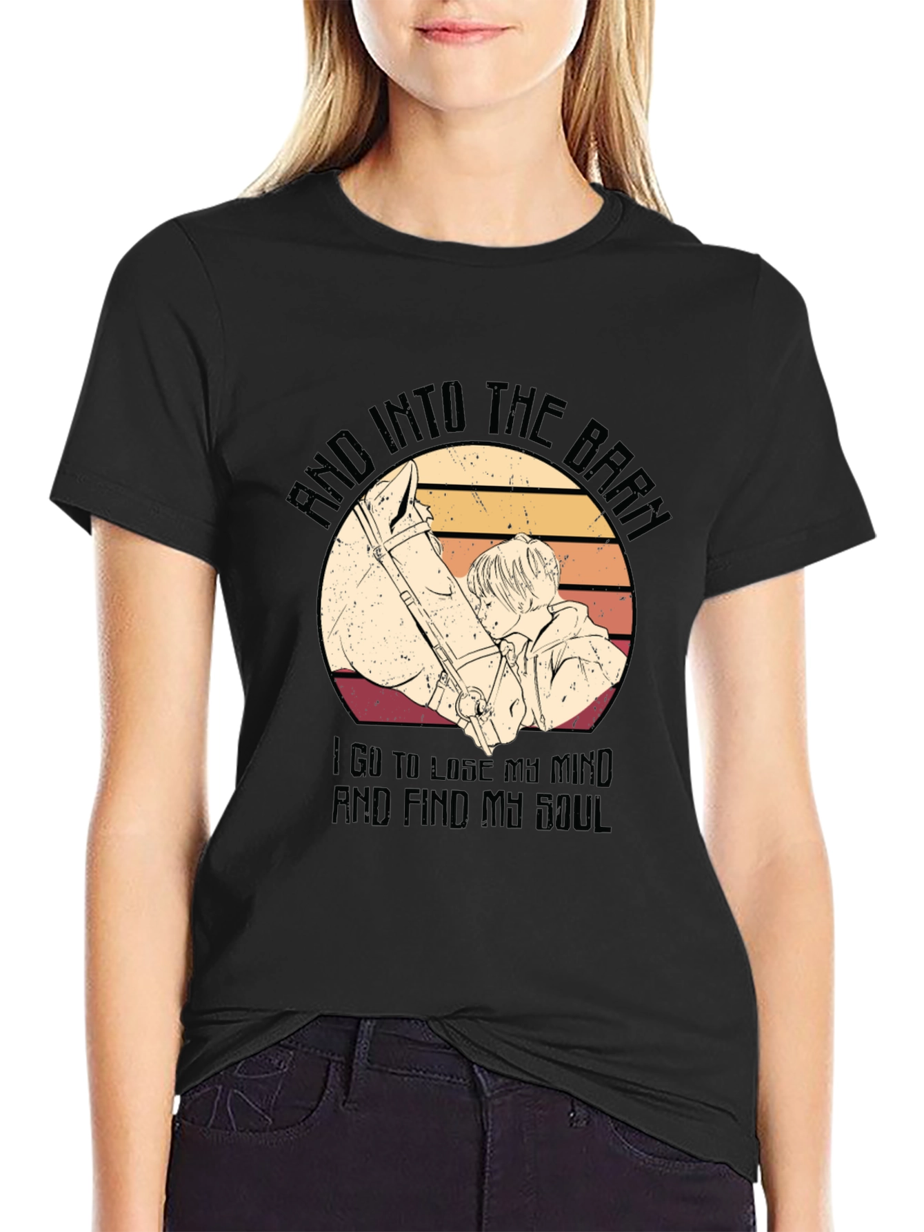 Horse Lover Graphic Tee - Find Your Soul in the Barn