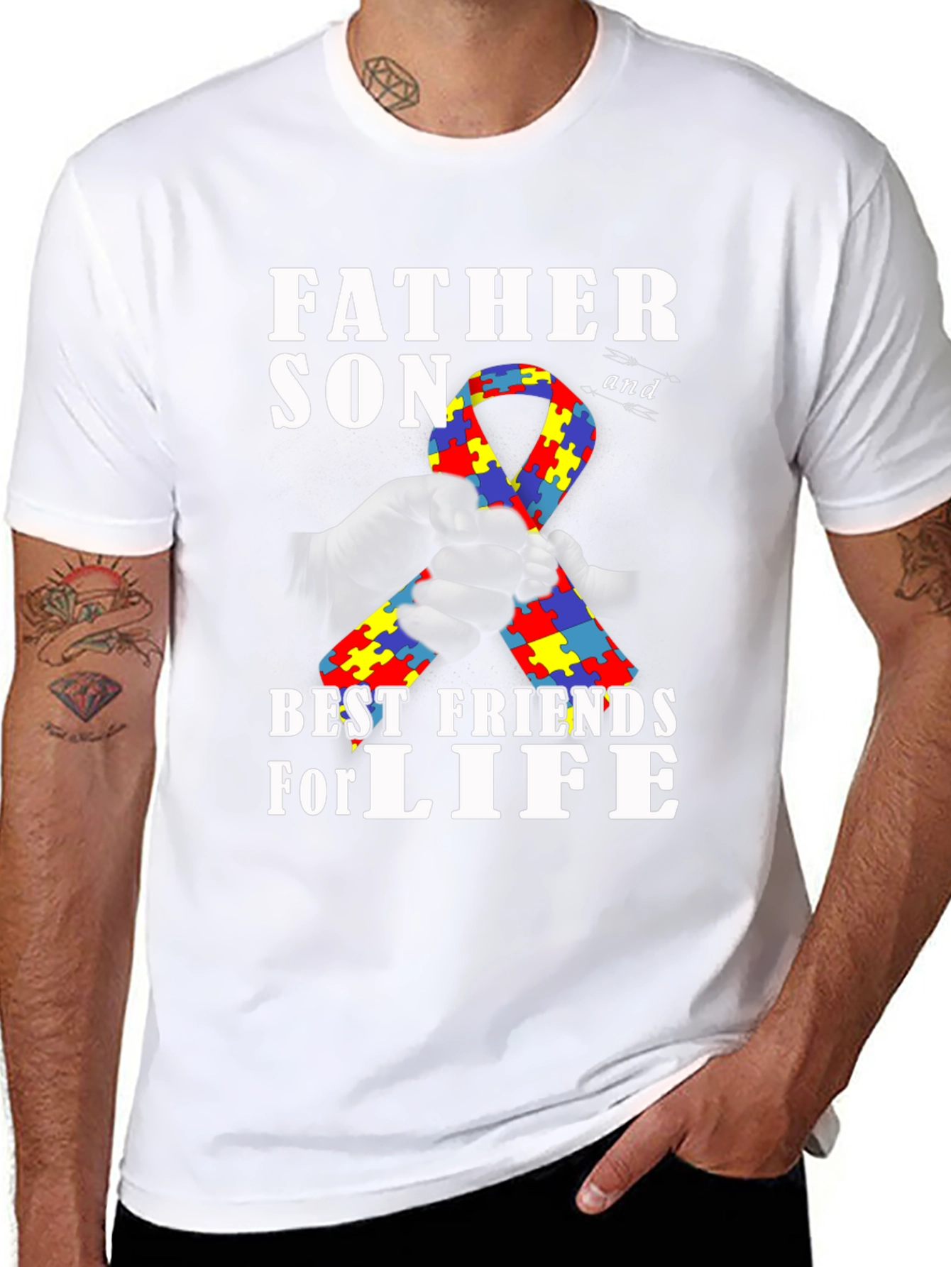 Father & Son Autism Awareness T-Shirt