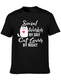 Social Worker Cat Lover T-Shirt