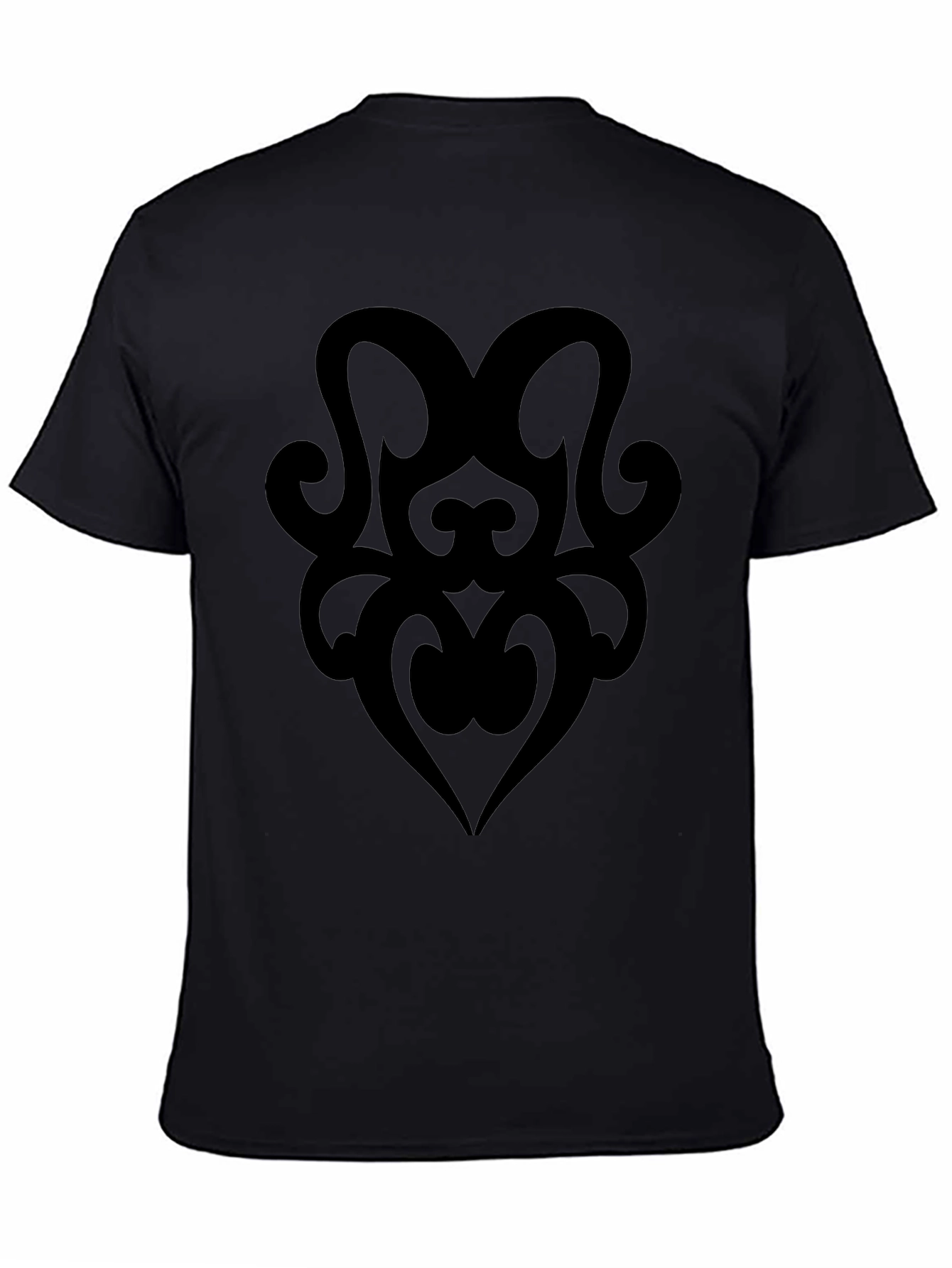 Tribal Heart Graphic Black T-Shirt