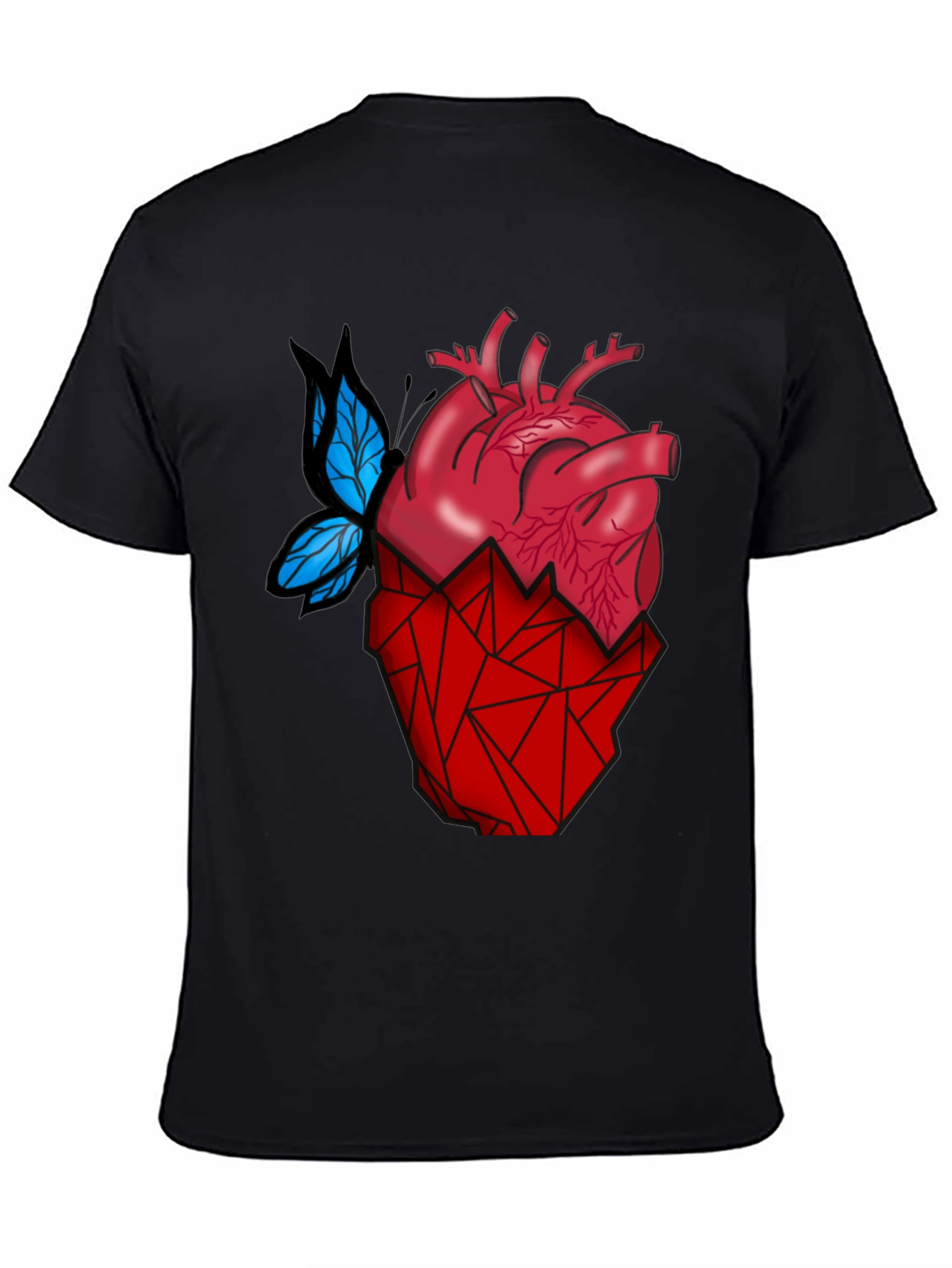 Anatomical Heart & Butterfly T-Shirt - Modern Graphic Tee