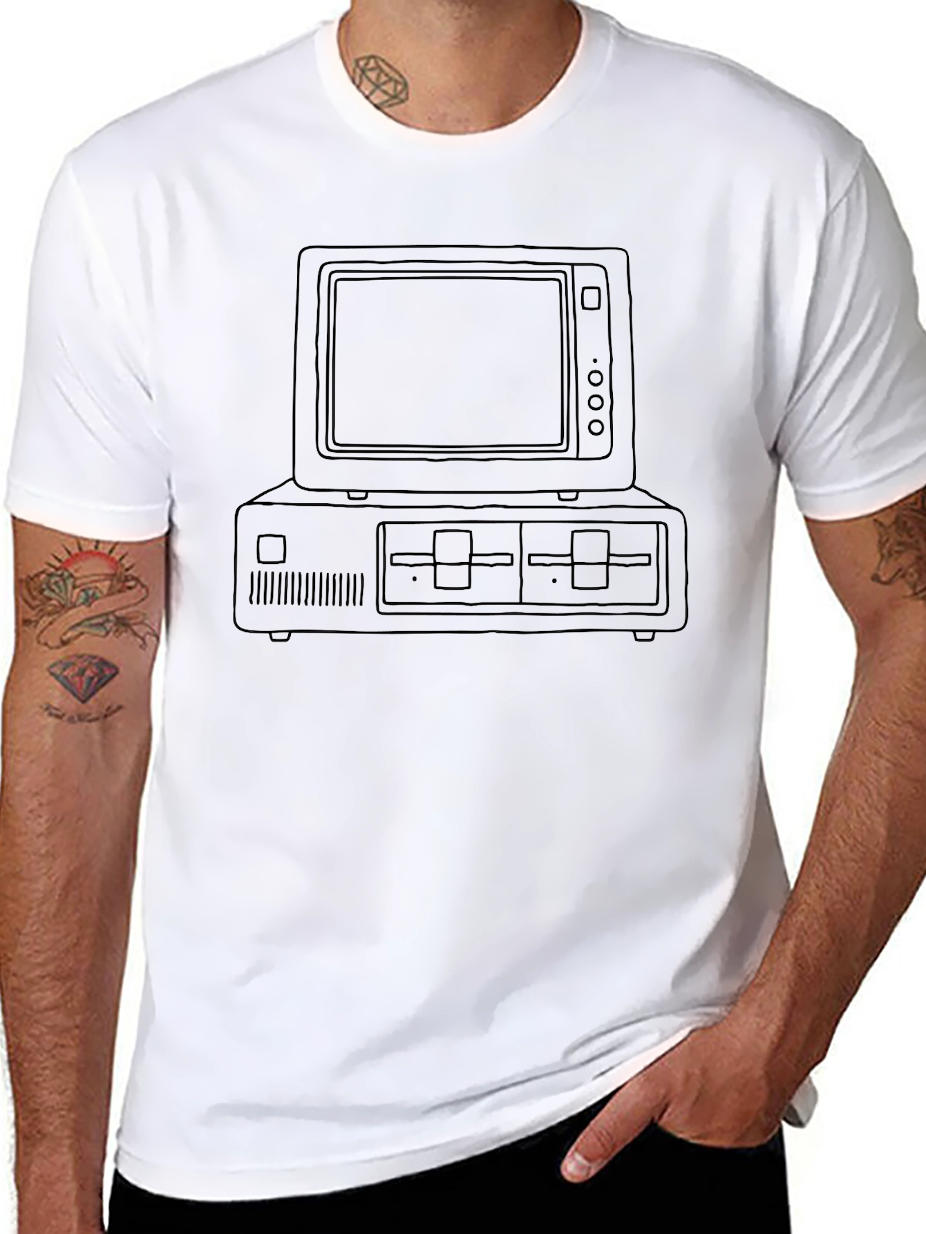Retro Computer T-Shirt - Classic Tech Tee