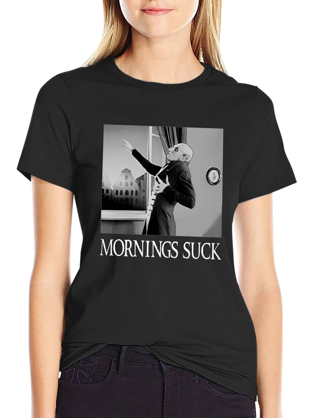 Mornings Suck Nosferatu T-Shirt