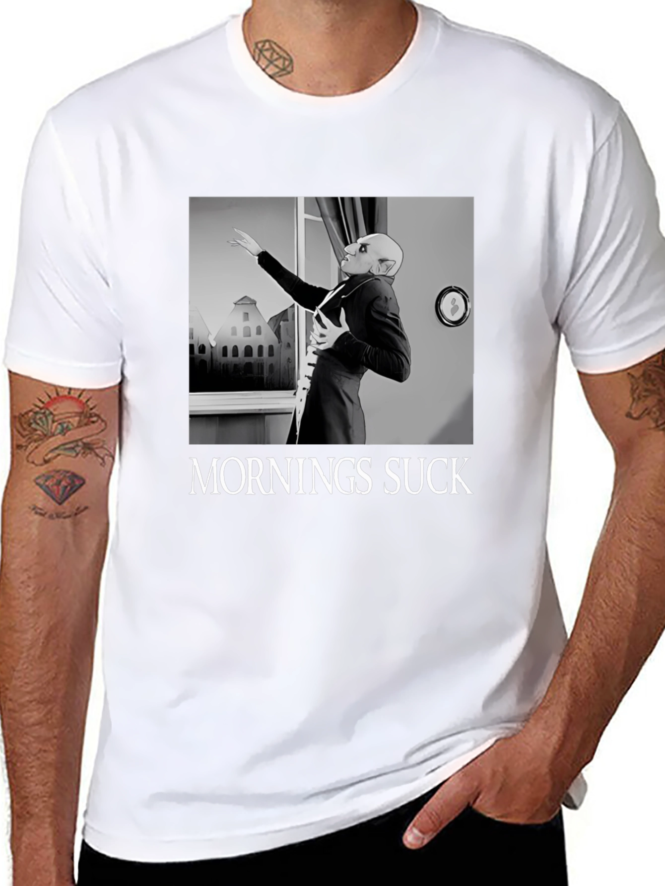 Mornings Suck Nosferatu T-Shirt