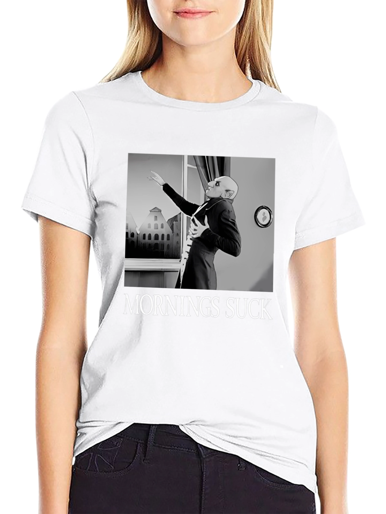 Mornings Suck Nosferatu T-Shirt