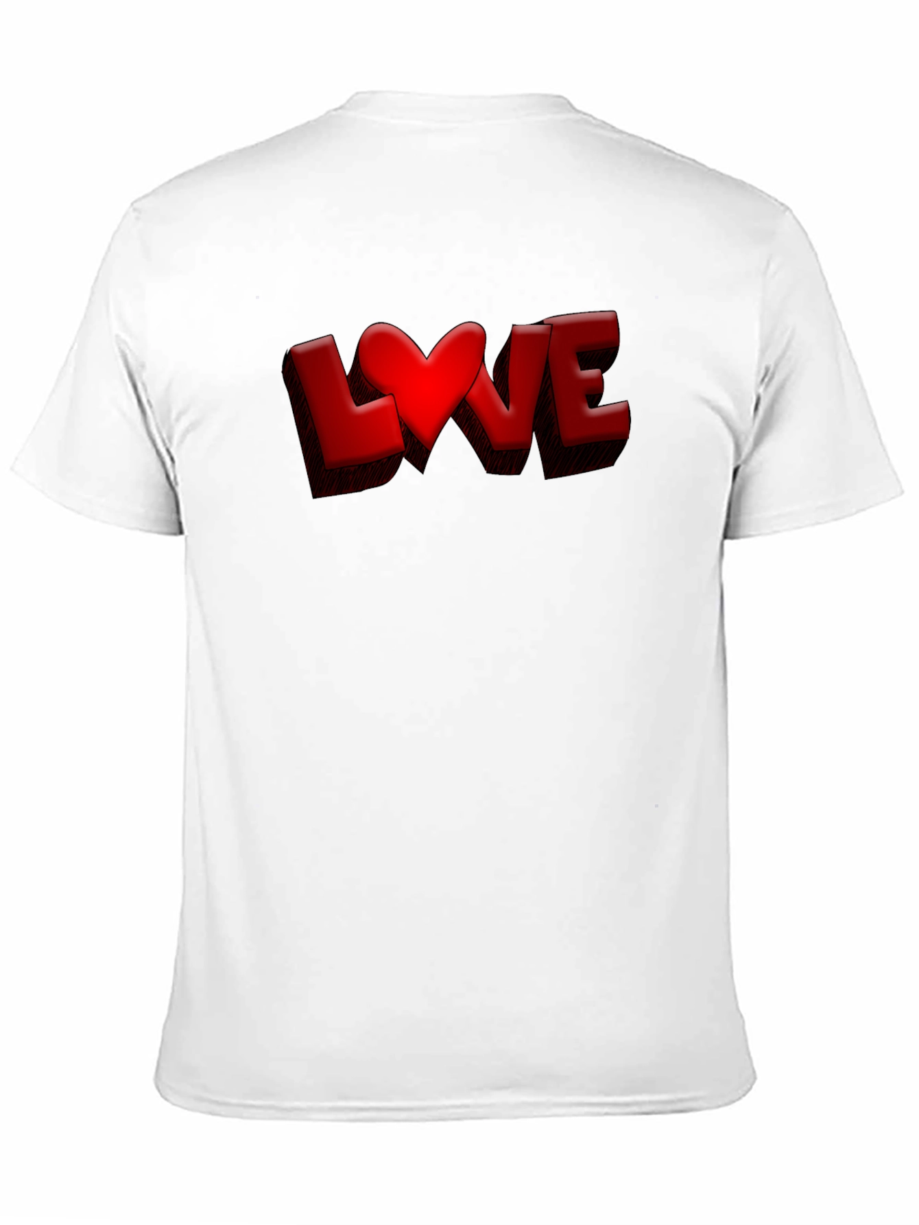 Love Heart Graphic Tee - Black Casual T-Shirt