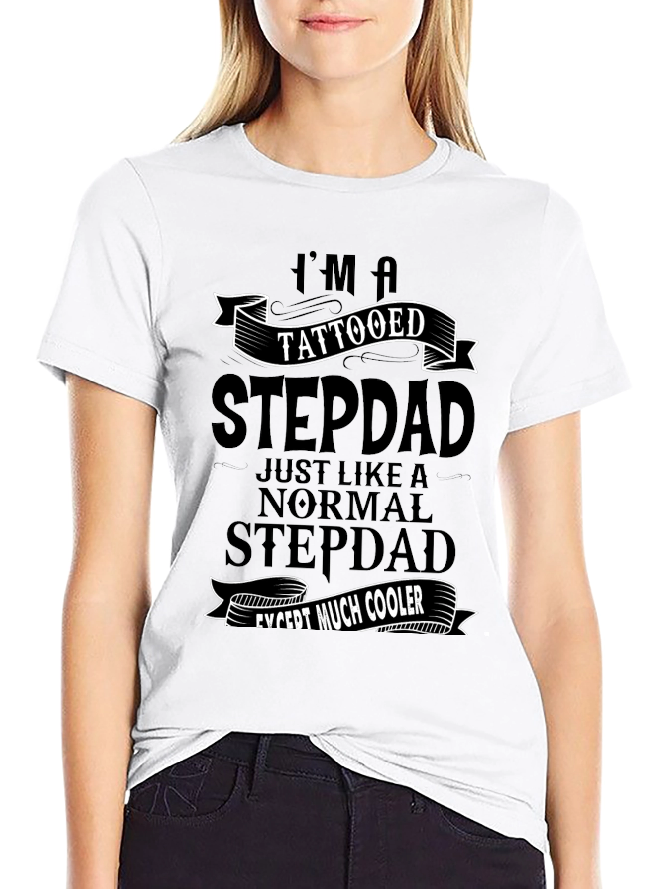 Tattooed Stepdad T-Shirt - Cool Dad Gift