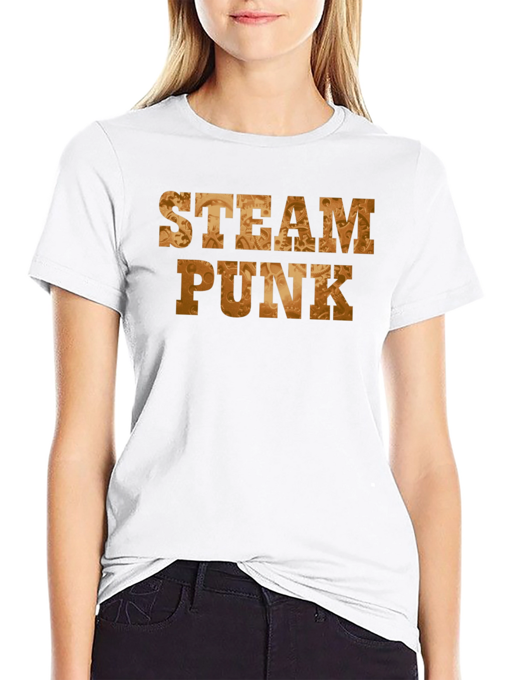 Steampunk Gear Graphic Black T-Shirt