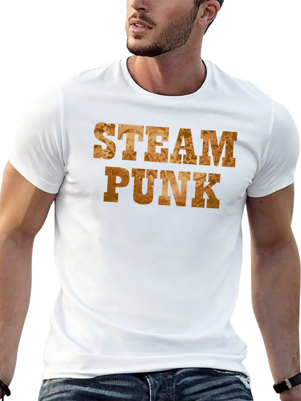 Steampunk Gear Graphic Black T-Shirt