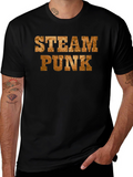 Steampunk Gear Graphic Black T-Shirt