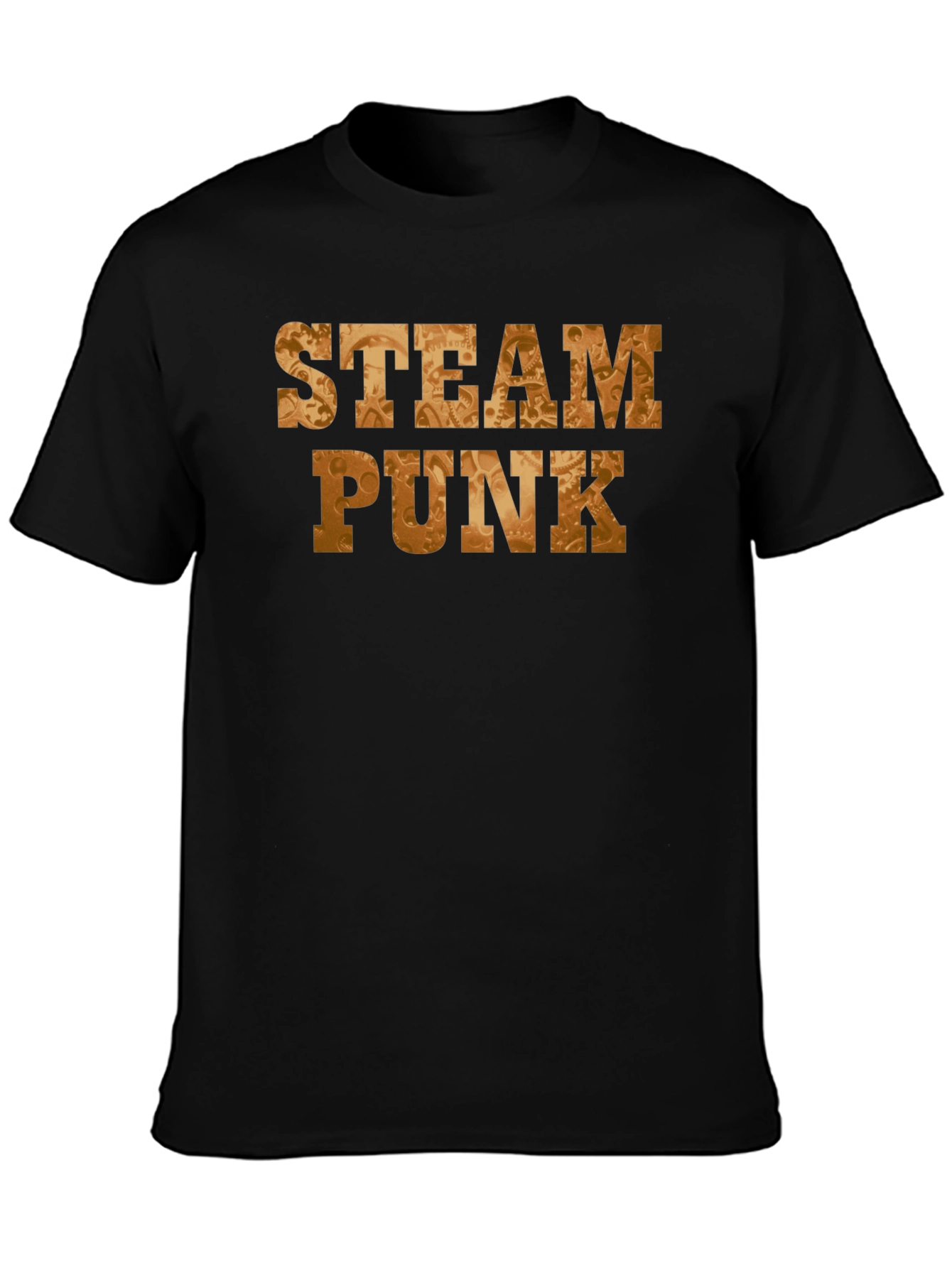 Steampunk Gear Graphic Black T-Shirt