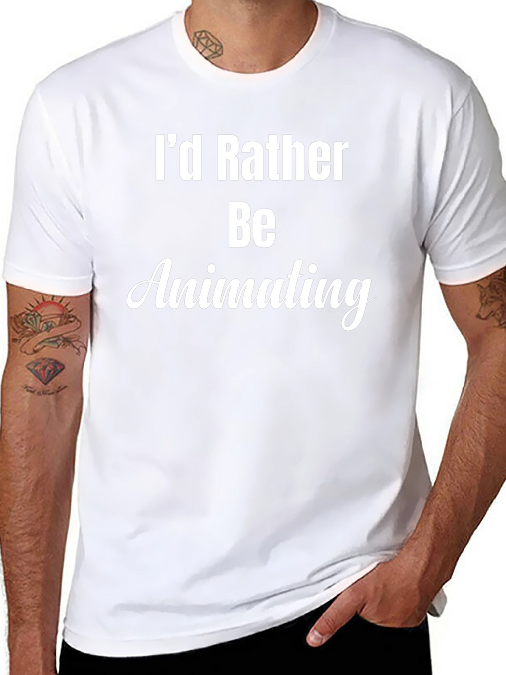 Id Rather Be Animating T-Shirt - Black