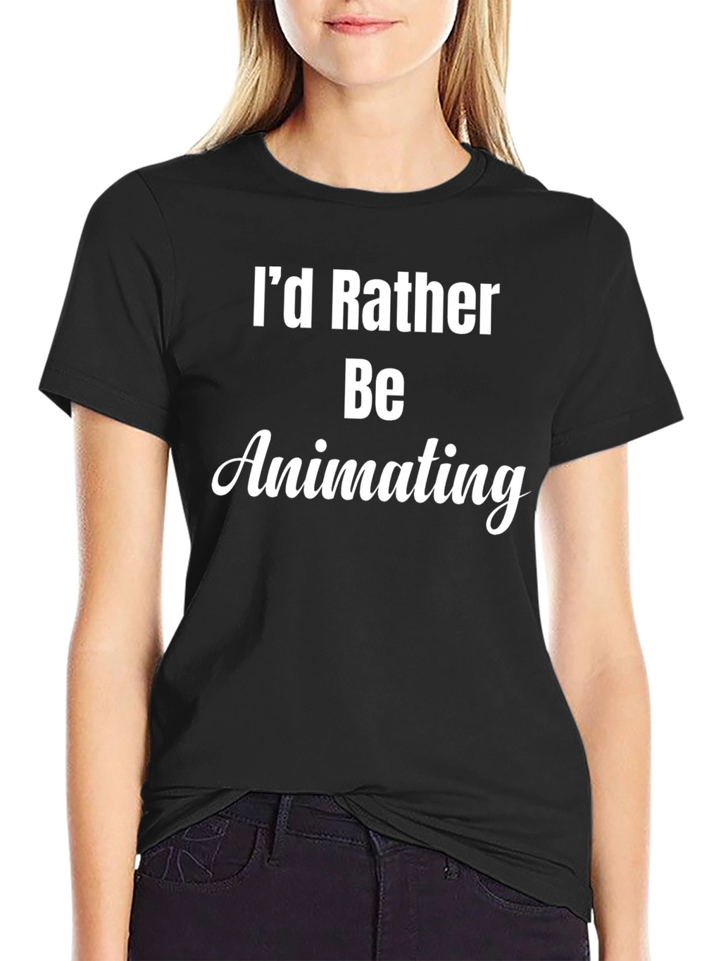 Id Rather Be Animating T-Shirt - Black