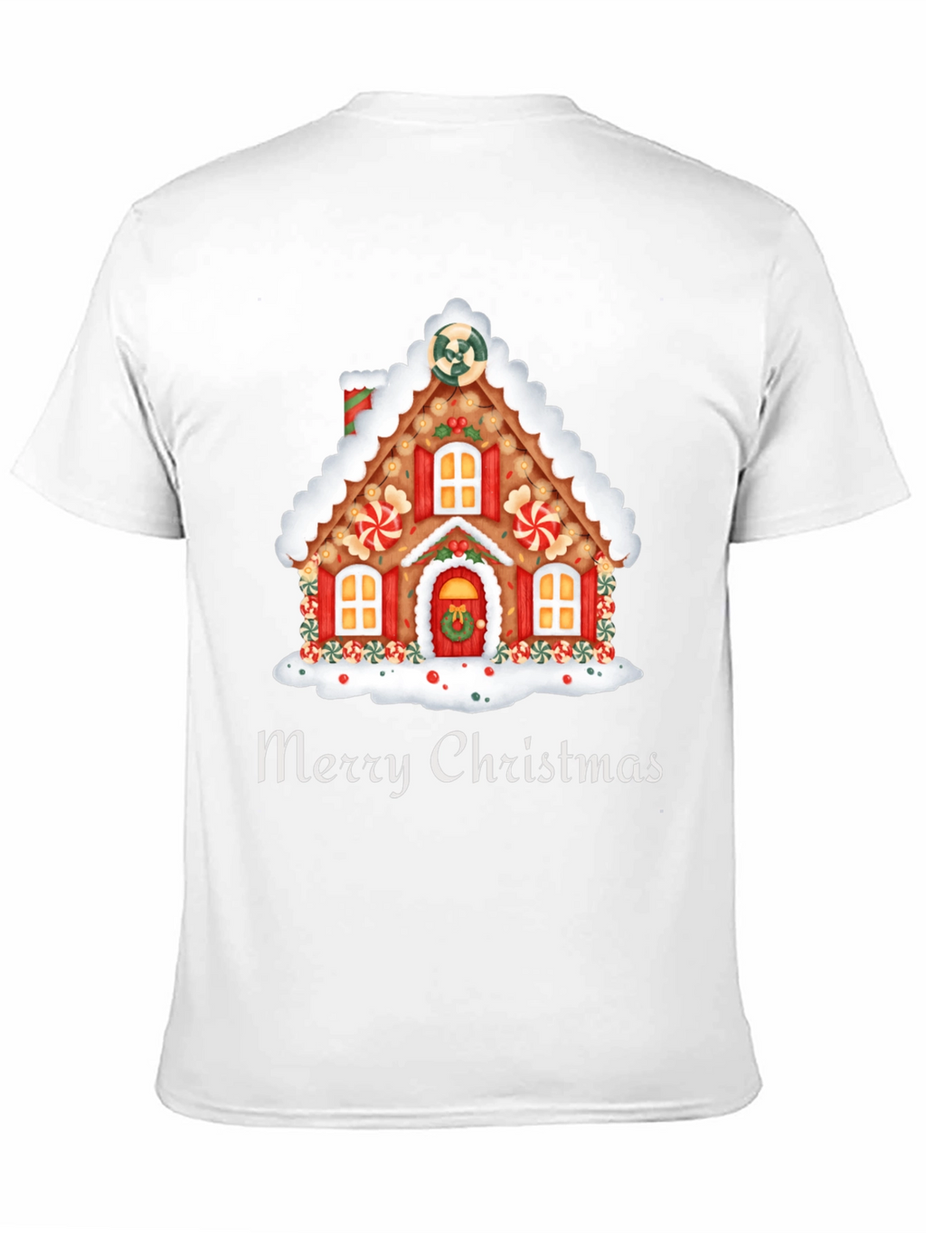 Festive Merry Christmas Gingerbread House T-Shirt