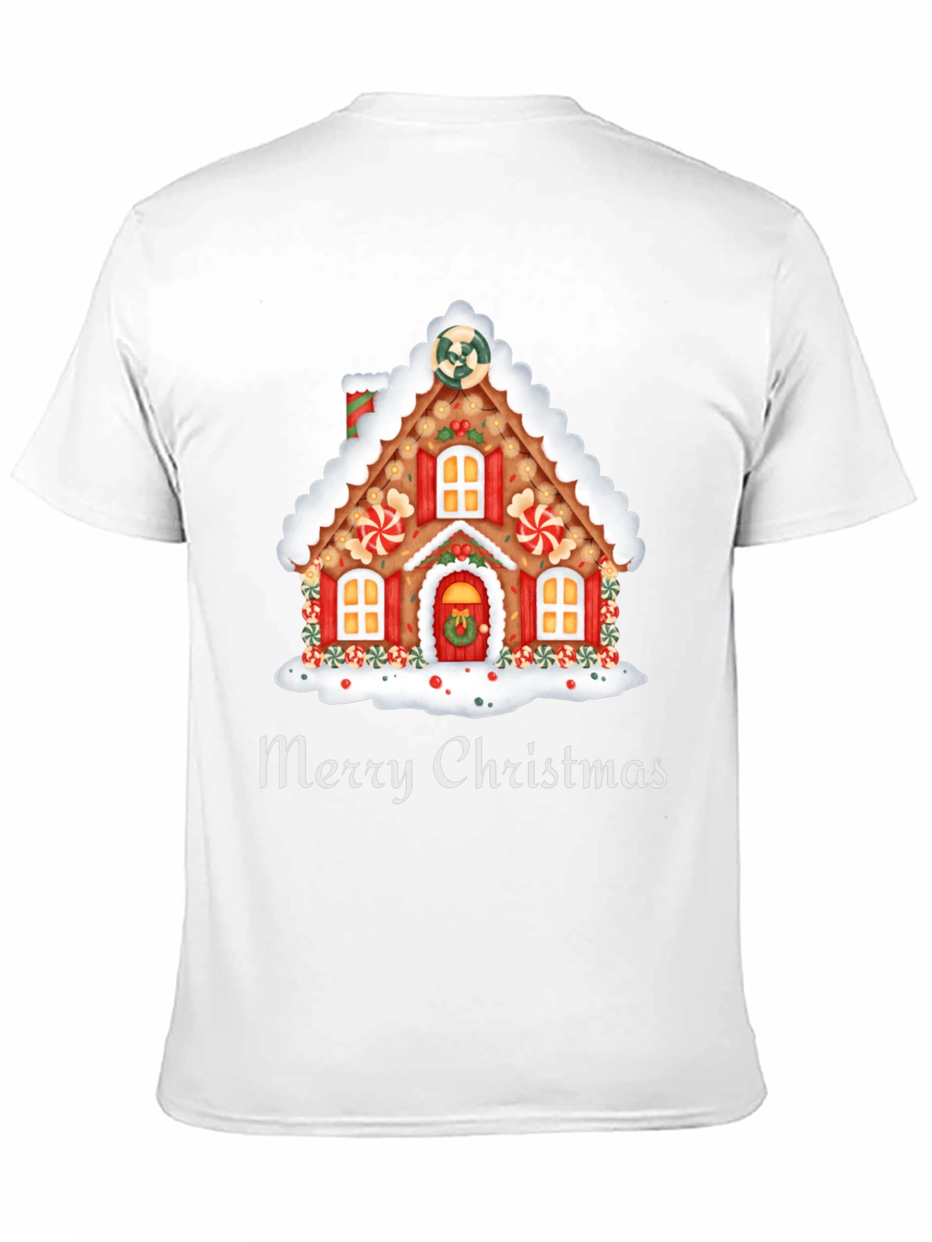 Festive Merry Christmas Gingerbread House T-Shirt