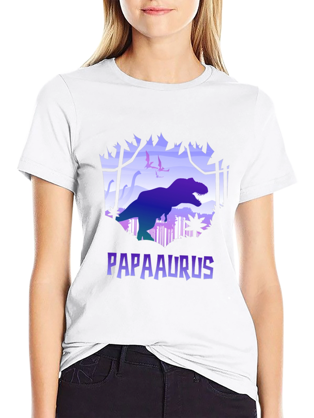 Papaaurus Dinosaur Graphic T-Shirt
