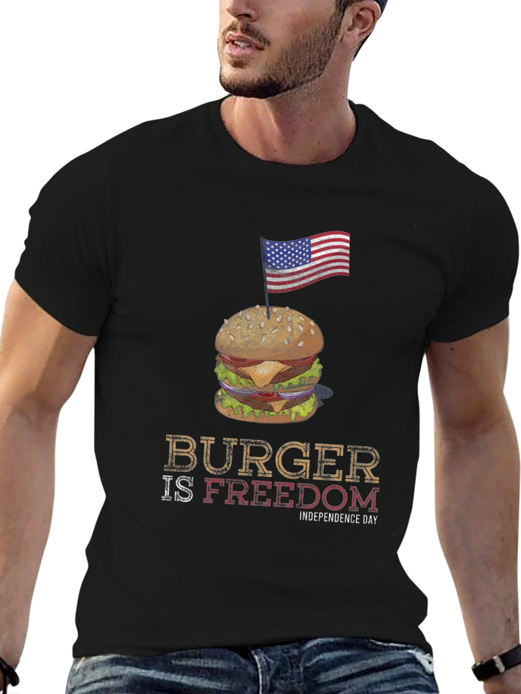 Burger is Freedom Independence Day T-Shirt