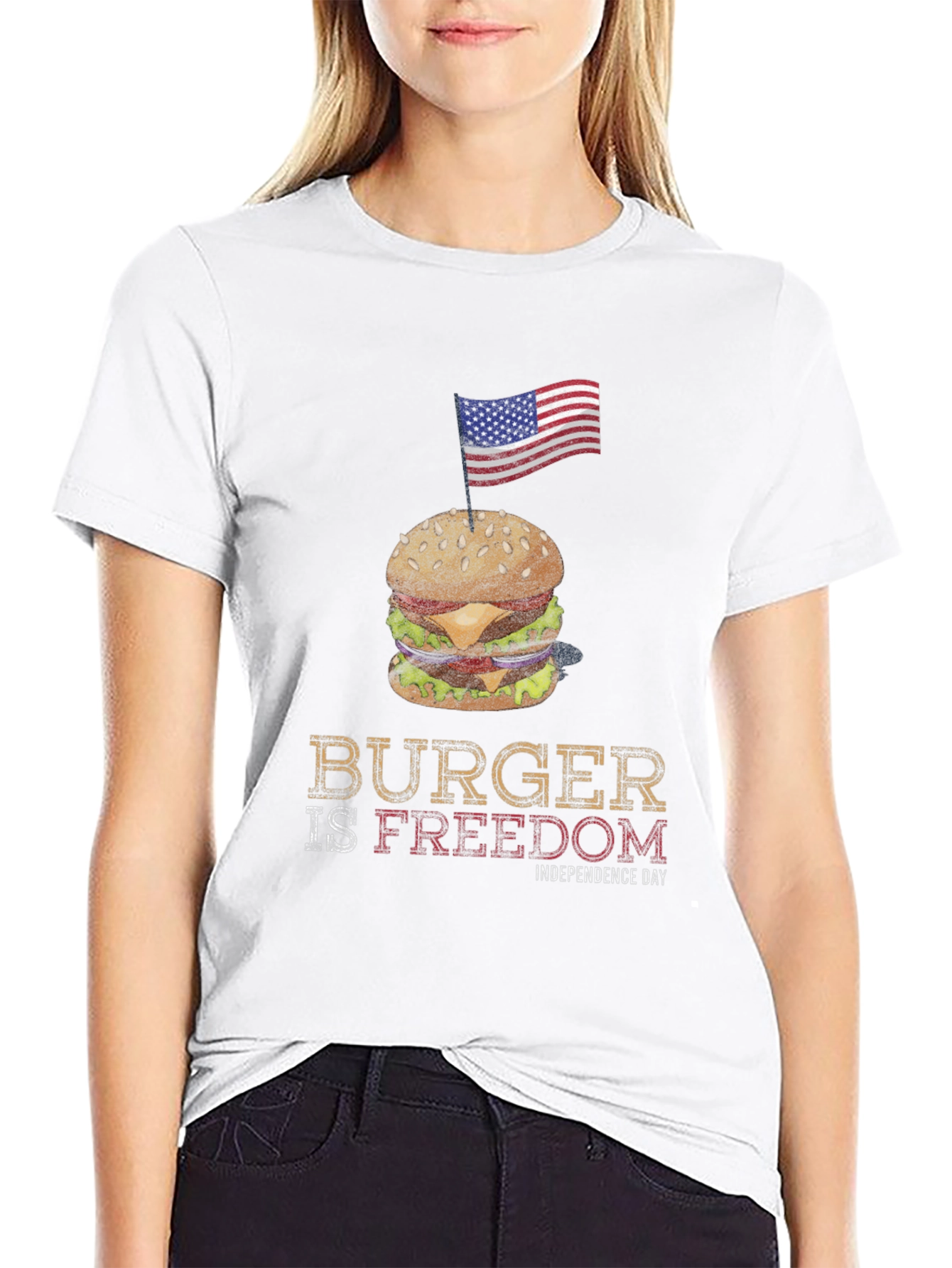 Burger is Freedom Independence Day T-Shirt