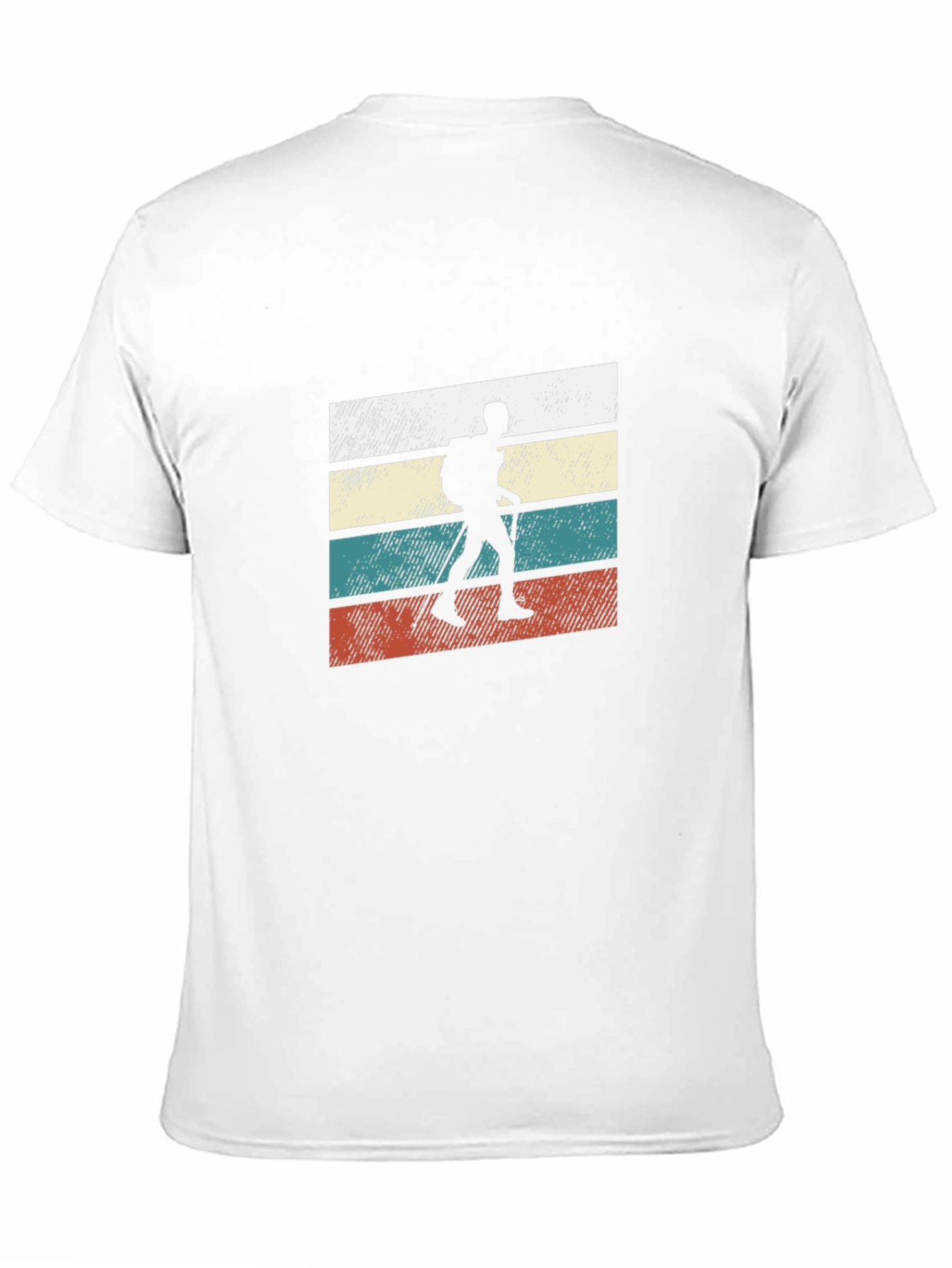 Retro Hiker Silhouette T-Shirt - Black