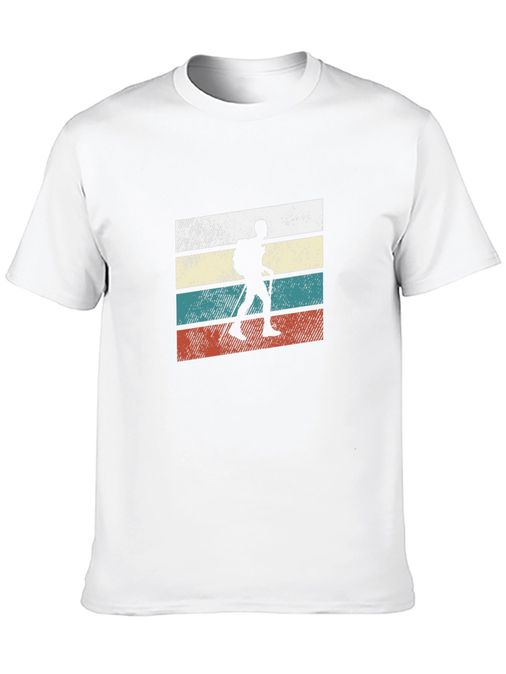 Retro Hiker Silhouette T-Shirt - Black