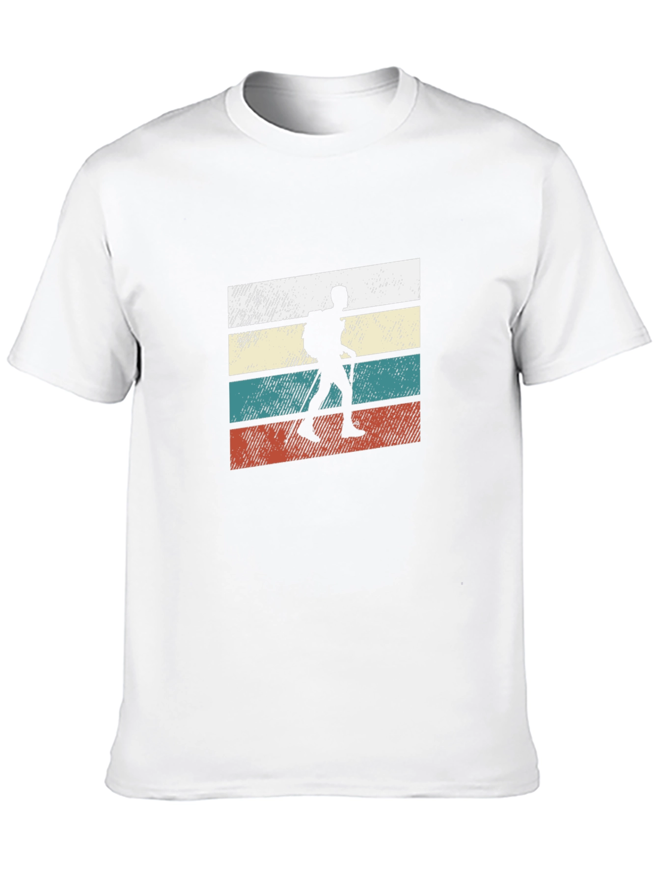Retro Hiker Silhouette T-Shirt - Black