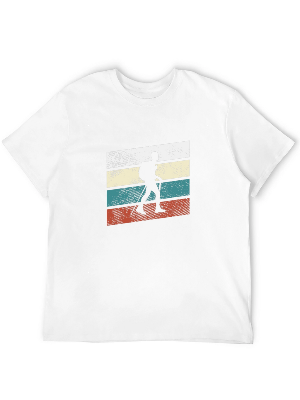 Retro Hiker Silhouette T-Shirt - Black