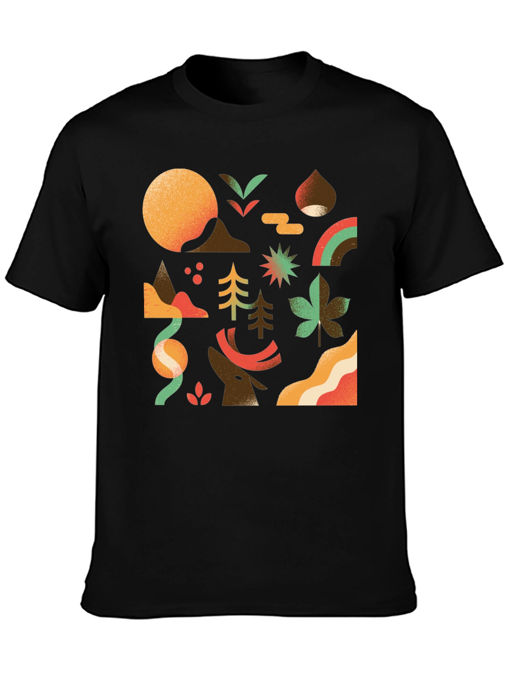 Abstract Nature Graphic Tee - Stylish Comfort