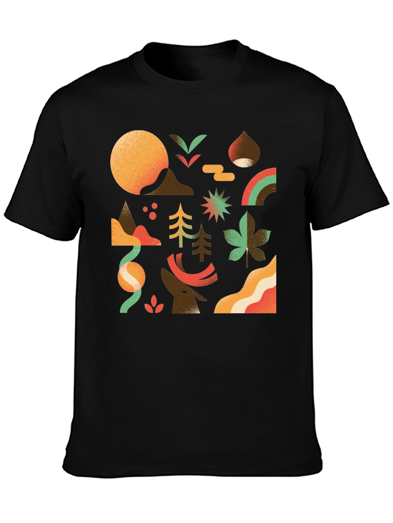 Abstract Nature Graphic Tee - Stylish Comfort