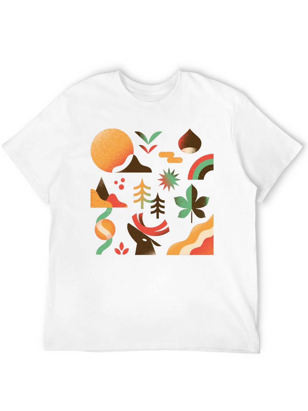 Abstract Nature Graphic Tee - Stylish Comfort