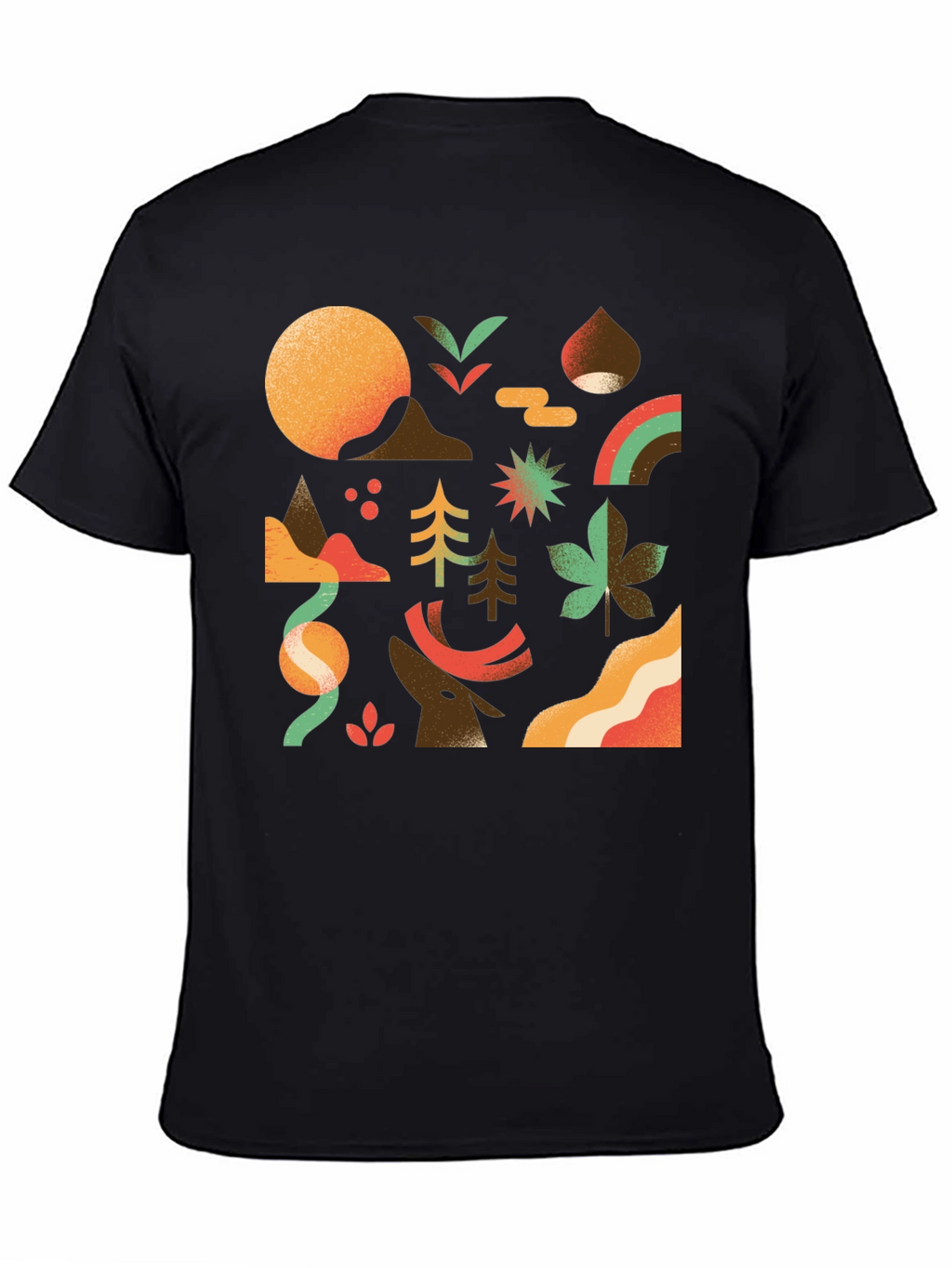 Abstract Nature Graphic Tee - Stylish Comfort