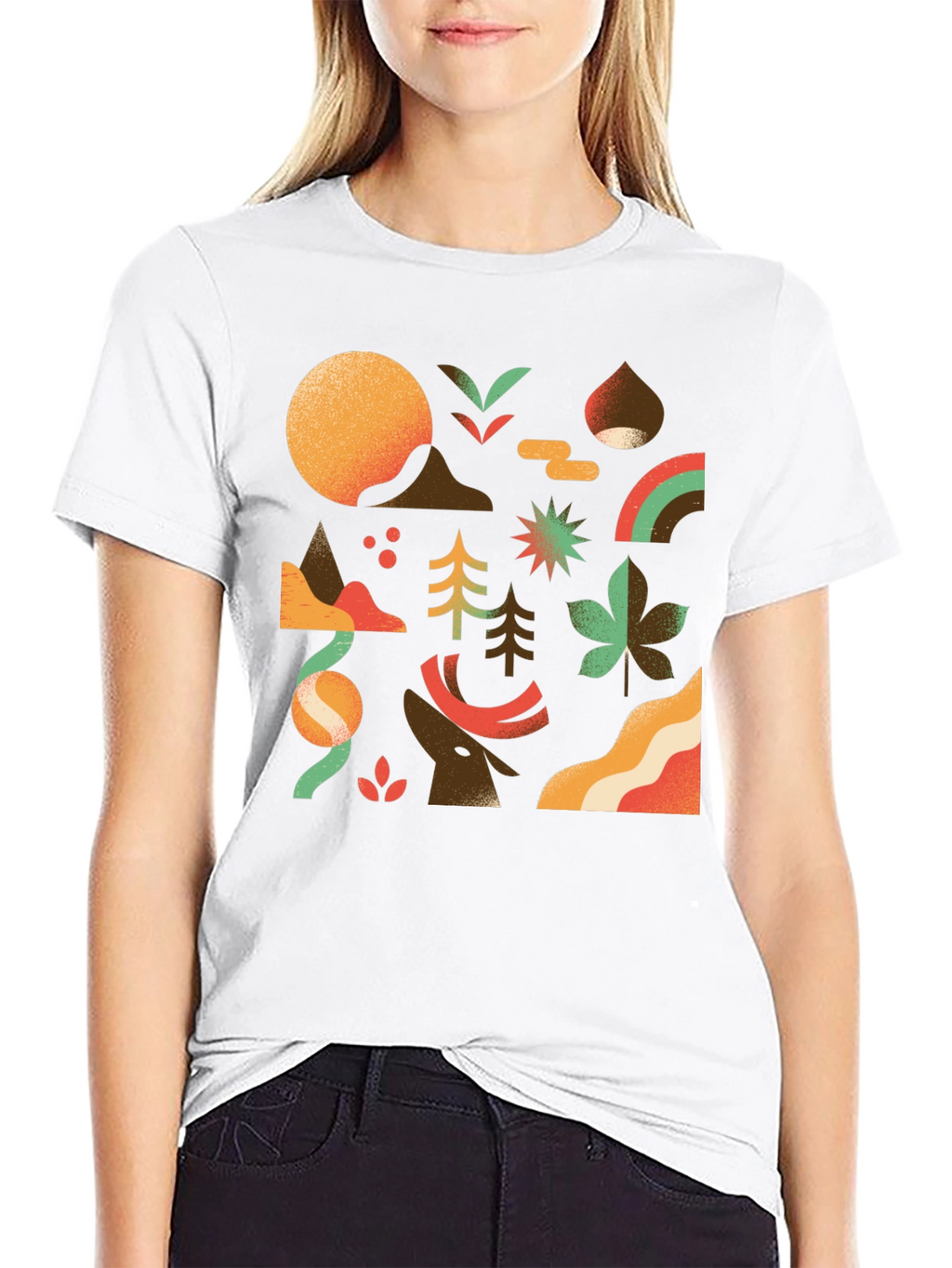 Abstract Nature Graphic Tee - Stylish Comfort