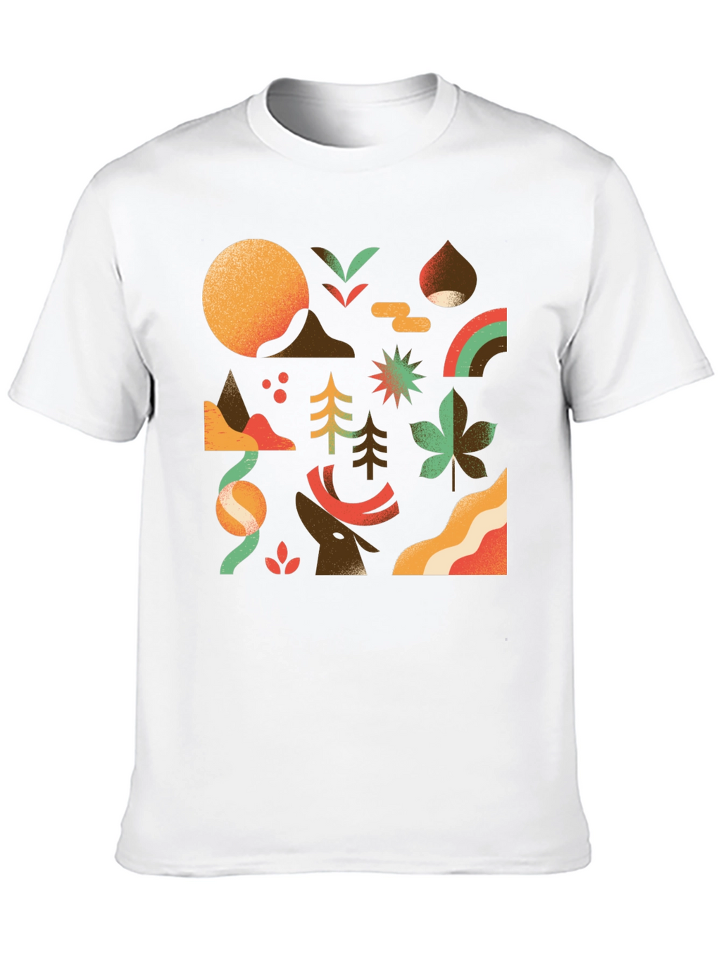 Abstract Nature Graphic Tee - Stylish Comfort