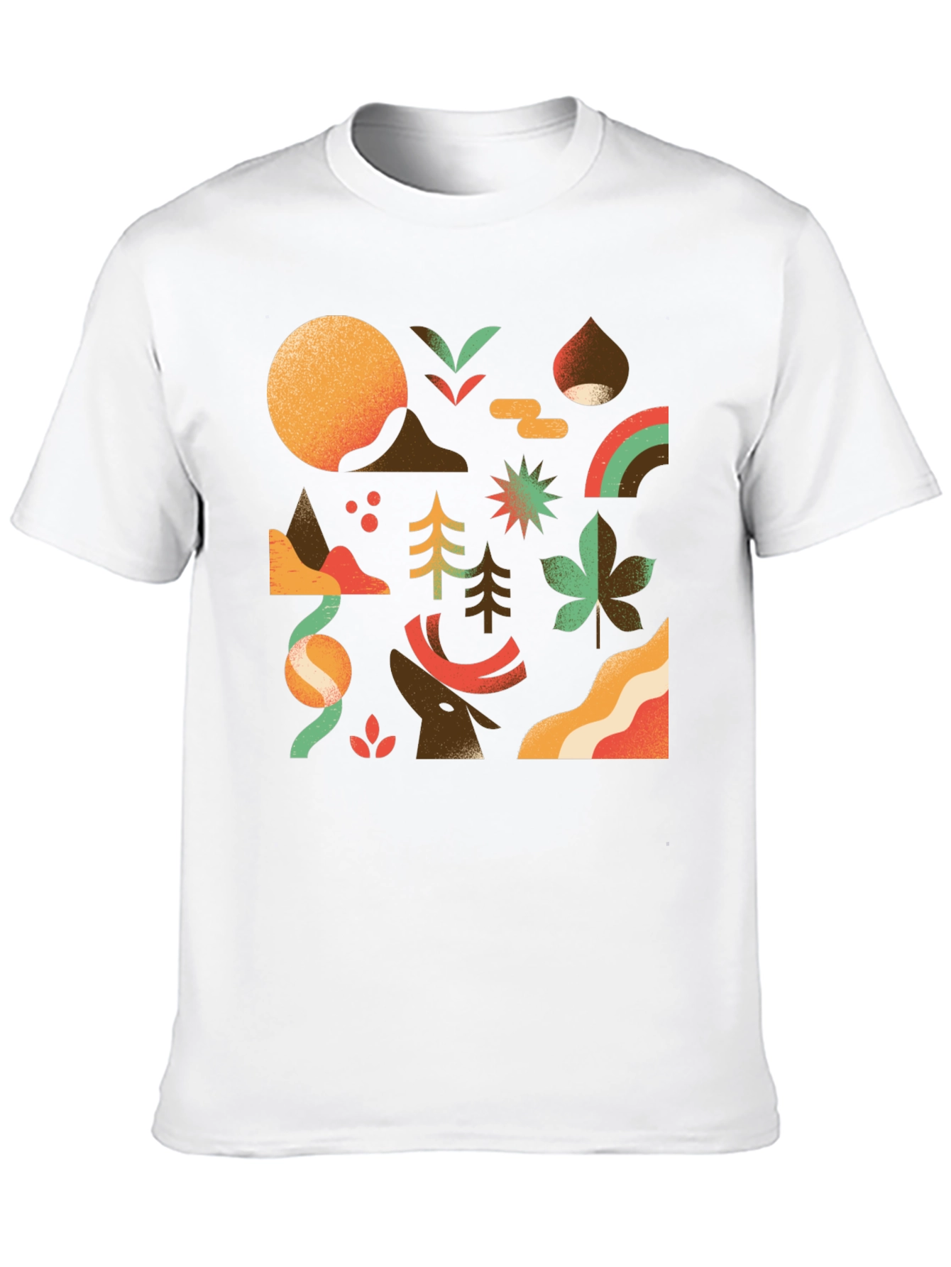 Abstract Nature Graphic Tee - Stylish Comfort