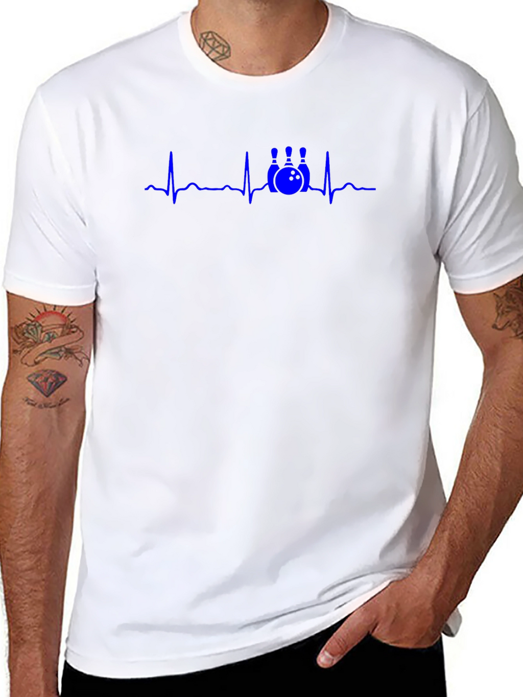 Bowling Heartbeat T-Shirt - Black